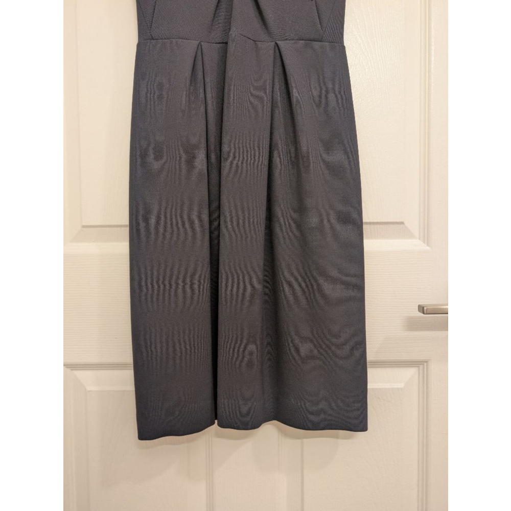 Women's Luxury Bottega Veneta Gray Virgin Wool Short Sleeve Dress Size 4 office - Picture 3 of 10
